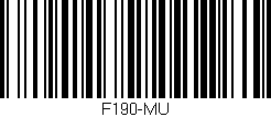 Código de barras (EAN, GTIN, SKU, ISBN): 'F190-MU'