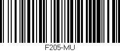 Código de barras (EAN, GTIN, SKU, ISBN): 'F205-MU'