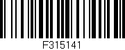 Código de barras (EAN, GTIN, SKU, ISBN): 'F315141'