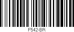 Código de barras (EAN, GTIN, SKU, ISBN): 'F542-BR'