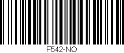 Código de barras (EAN, GTIN, SKU, ISBN): 'F542-NO'