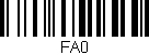 Código de barras (EAN, GTIN, SKU, ISBN): 'FA0'