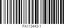 Código de barras (EAN, GTIN, SKU, ISBN): 'FA113443-1'