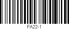 Código de barras (EAN, GTIN, SKU, ISBN): 'FA22-1'