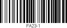 Código de barras (EAN, GTIN, SKU, ISBN): 'FA23-1'