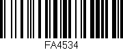 Código de barras (EAN, GTIN, SKU, ISBN): 'FA4534'