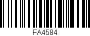 Código de barras (EAN, GTIN, SKU, ISBN): 'FA4584'