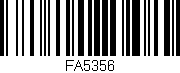 Código de barras (EAN, GTIN, SKU, ISBN): 'FA5356'