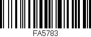 Código de barras (EAN, GTIN, SKU, ISBN): 'FA5783'