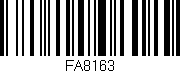 Código de barras (EAN, GTIN, SKU, ISBN): 'FA8163'