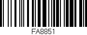 Código de barras (EAN, GTIN, SKU, ISBN): 'FA8851'