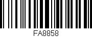 Código de barras (EAN, GTIN, SKU, ISBN): 'FA8858'