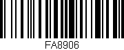 Código de barras (EAN, GTIN, SKU, ISBN): 'FA8906'