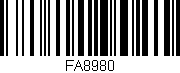 Código de barras (EAN, GTIN, SKU, ISBN): 'FA8980'