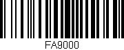 Código de barras (EAN, GTIN, SKU, ISBN): 'FA9000'