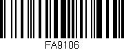 Código de barras (EAN, GTIN, SKU, ISBN): 'FA9106'