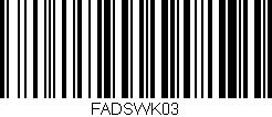Código de barras (EAN, GTIN, SKU, ISBN): 'FADSWK03'
