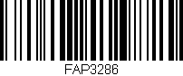 Código de barras (EAN, GTIN, SKU, ISBN): 'FAP3286'