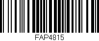 Código de barras (EAN, GTIN, SKU, ISBN): 'FAP4815'