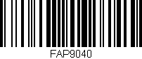 Código de barras (EAN, GTIN, SKU, ISBN): 'FAP9040'
