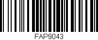 Código de barras (EAN, GTIN, SKU, ISBN): 'FAP9043'