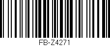 Código de barras (EAN, GTIN, SKU, ISBN): 'FB-Z4271'