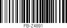 Código de barras (EAN, GTIN, SKU, ISBN): 'FB-Z4891'