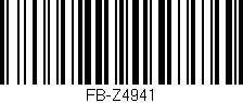 Código de barras (EAN, GTIN, SKU, ISBN): 'FB-Z4941'
