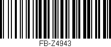 Código de barras (EAN, GTIN, SKU, ISBN): 'FB-Z4943'