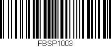 Código de barras (EAN, GTIN, SKU, ISBN): 'FBSP1003'
