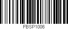 Código de barras (EAN, GTIN, SKU, ISBN): 'FBSP1006'