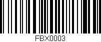 Código de barras (EAN, GTIN, SKU, ISBN): 'FBX0003'