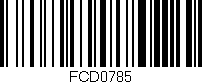 Código de barras (EAN, GTIN, SKU, ISBN): 'FCD0785'