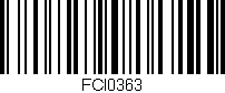 Código de barras (EAN, GTIN, SKU, ISBN): 'FCI0363'