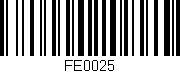 Código de barras (EAN, GTIN, SKU, ISBN): 'FE0025'