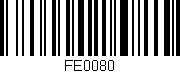 Código de barras (EAN, GTIN, SKU, ISBN): 'FE0080'
