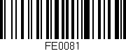 Código de barras (EAN, GTIN, SKU, ISBN): 'FE0081'