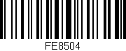 Código de barras (EAN, GTIN, SKU, ISBN): 'FE8504'