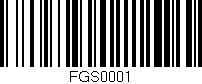 Código de barras (EAN, GTIN, SKU, ISBN): 'FGS0001'