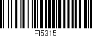 Código de barras (EAN, GTIN, SKU, ISBN): 'FI5315'