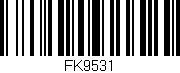 Código de barras (EAN, GTIN, SKU, ISBN): 'FK9531'