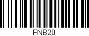 Código de barras (EAN, GTIN, SKU, ISBN): 'FNB20'