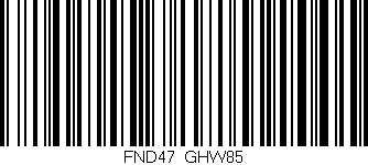 Código de barras (EAN, GTIN, SKU, ISBN): 'FND47/GHW85'