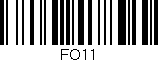 Código de barras (EAN, GTIN, SKU, ISBN): 'FO11'