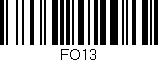 Código de barras (EAN, GTIN, SKU, ISBN): 'FO13'