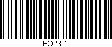 Código de barras (EAN, GTIN, SKU, ISBN): 'FO23-1'