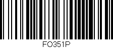 Código de barras (EAN, GTIN, SKU, ISBN): 'FO351P'