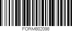 Código de barras (EAN, GTIN, SKU, ISBN): 'FORM802098'