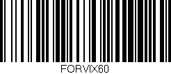 Código de barras (EAN, GTIN, SKU, ISBN): 'FORVIX60'