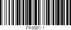 Código de barras (EAN, GTIN, SKU, ISBN): 'FR8981-1'